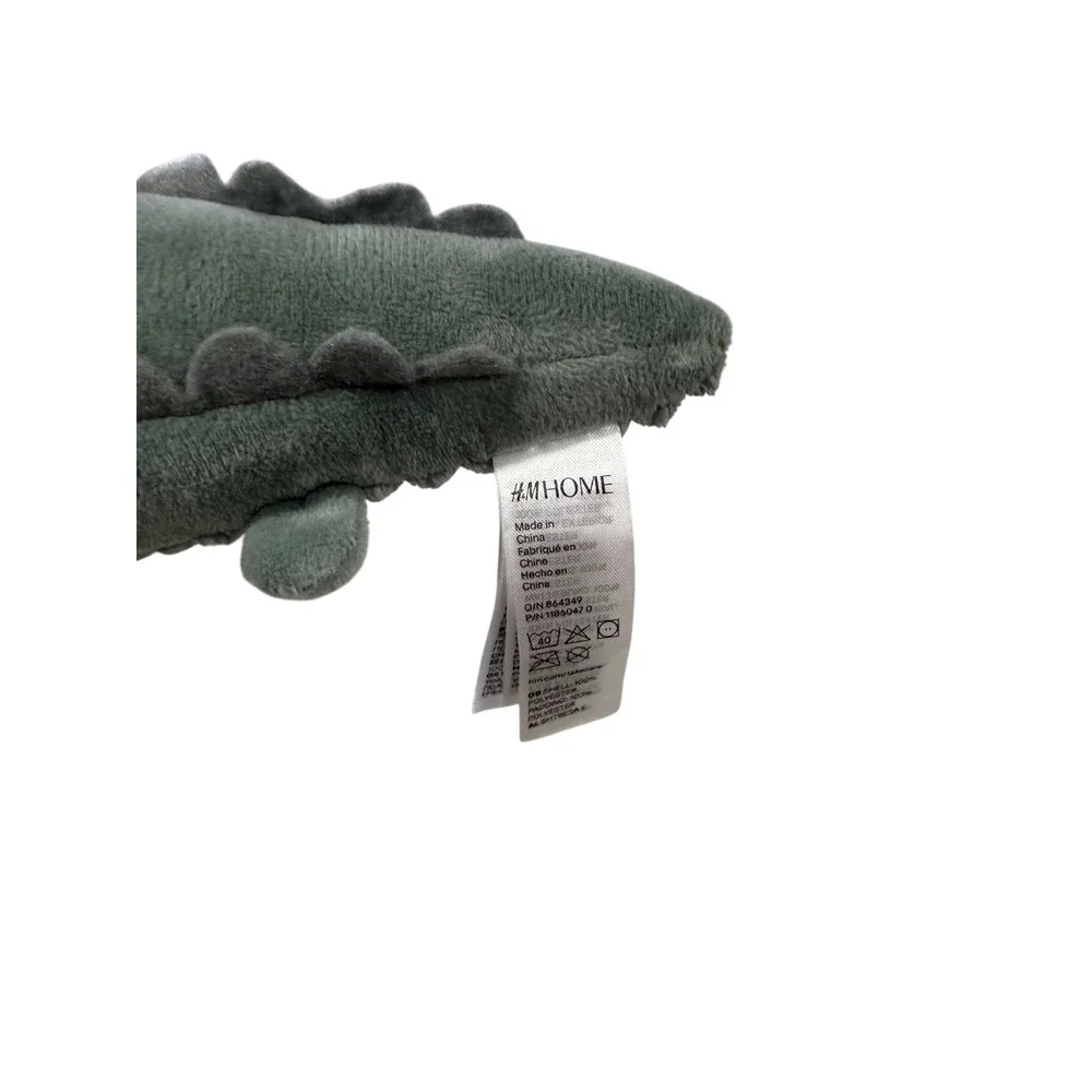 HM‎ Home Plush Crocodile Stuffed Animal Soft Toy Lovey Green Grey 10 Inch